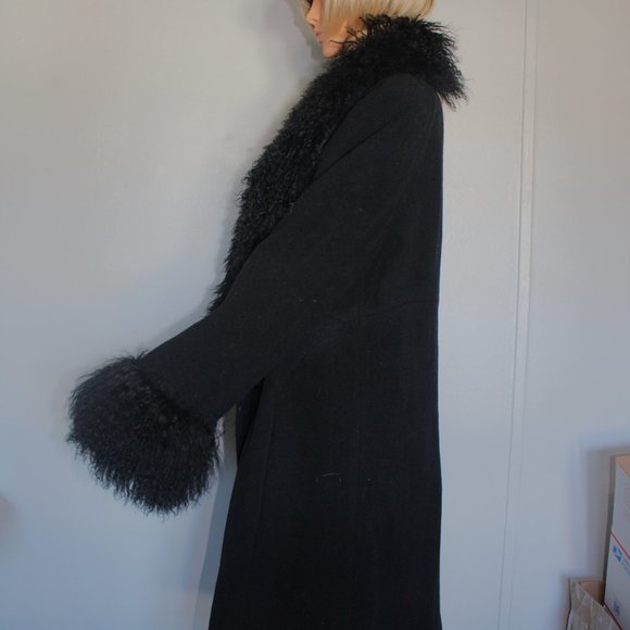 #440 Lambswool/Mongolian fur coat - Picture 4 of 7